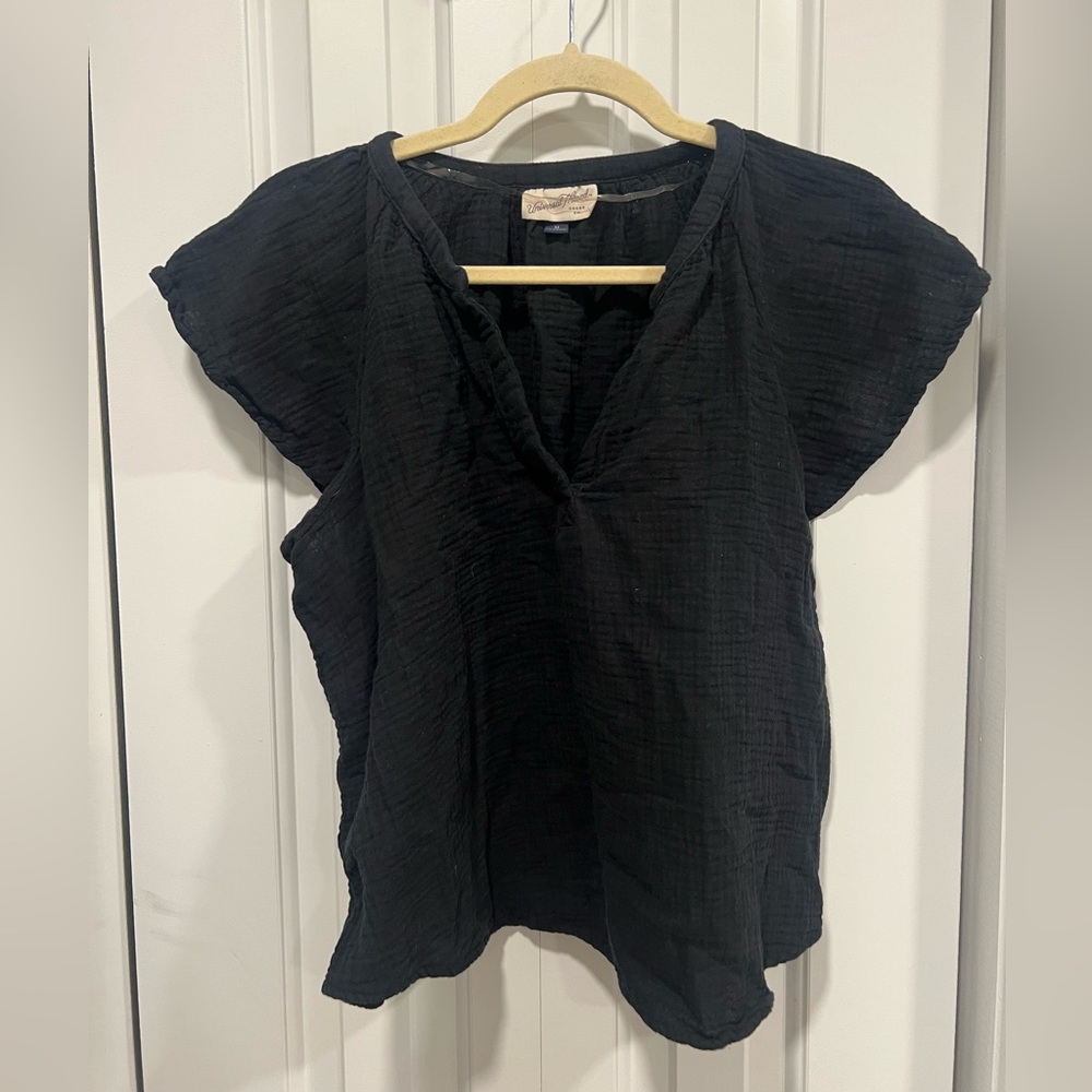 Universal thread butterfly sleeve blouse